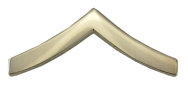 PVT Chevrons, 2 Posts & Clutch Backs, Pairs, Reg-1 Wide