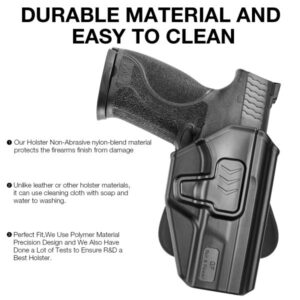 Gun&Flower OWB Polymer Gun Holster for Smith & Wesson M&P 9