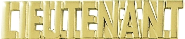 LIEUTENANT Die Struck Letters, 2 Posts & Clutch Backs, Pairs, 38 High - Image 3