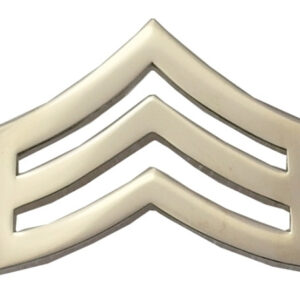 SGT Chevron, 2 Posts & Clutch Backs, Pairs, Regular-1" Wide