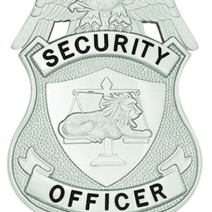 SECURITY OFFICER (NY) Badge, Enameled & Plated Durable 5-Pc Pin/Catch, 2-1/8x3-1/8"