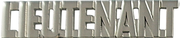 LIEUTENANT Die Struck Letters, 2 Posts & Clutch Backs, Pairs, 38 High