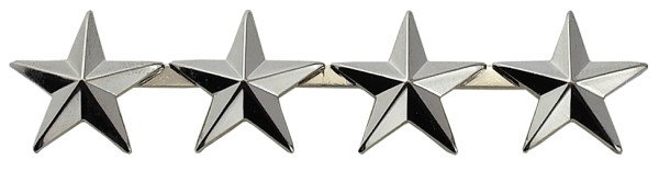 4 Stars, 2 Posts & Clutch Backs, Pairs, 5/8" High