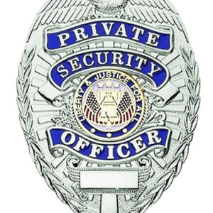 PRIVATE SECURITY OFFICER Badge, Enameled & Plated, Durable 5-Pc Pin & Catch PRIVATE SECURITY OFFICER Badge, Enameled & Plated