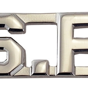 S.P. Die Struck Letters, 2 Posts & Clutch Backs, Pairs, 1/2" High